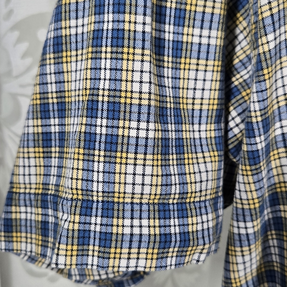 Structure‎ Plaid Short Sleeve Button Up Men’s Large 90s Y2K Plaid Button-Up - Picture 4 of 9